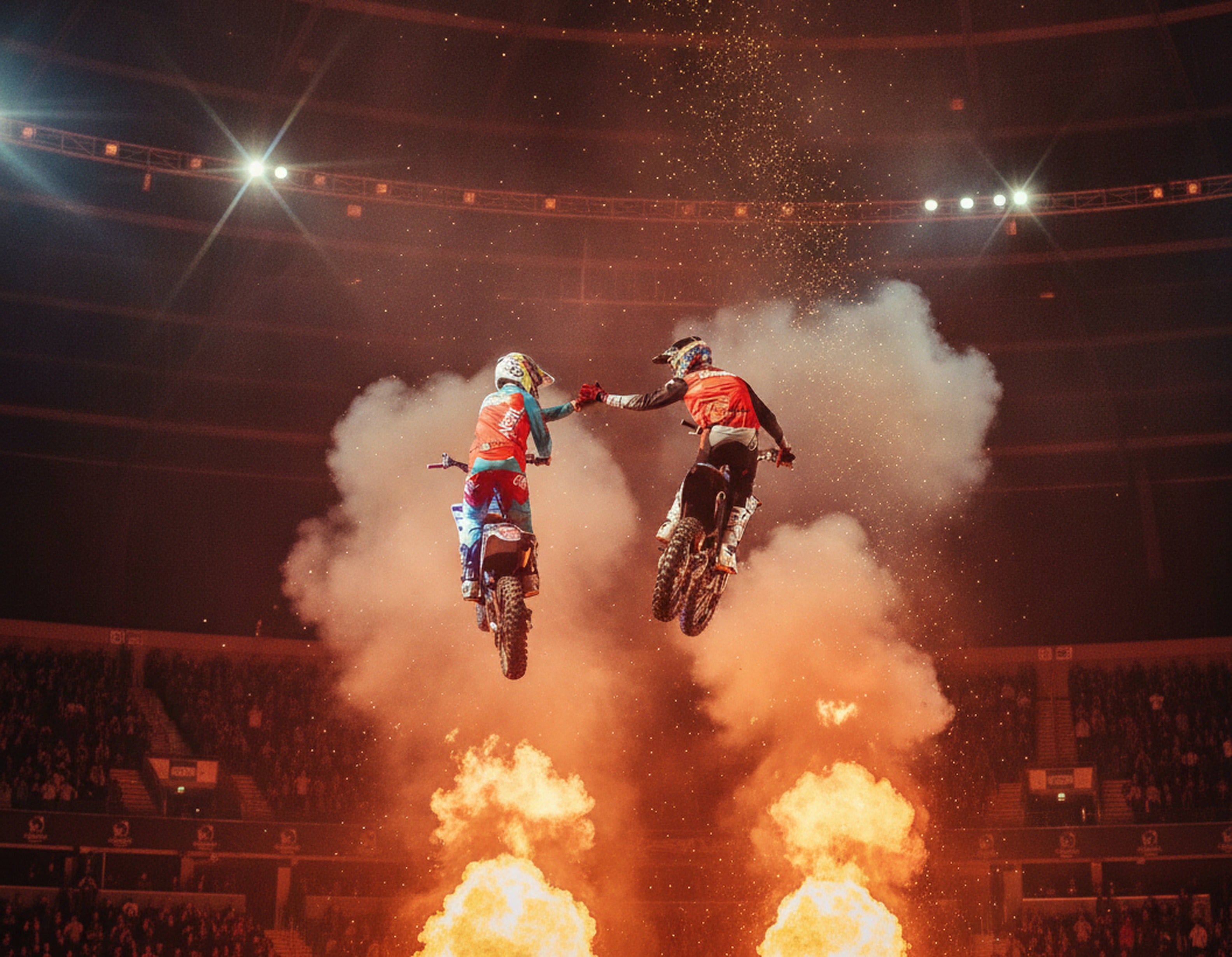 Danish Daredevils Alex Porsing 2026 — two riders mid-air
